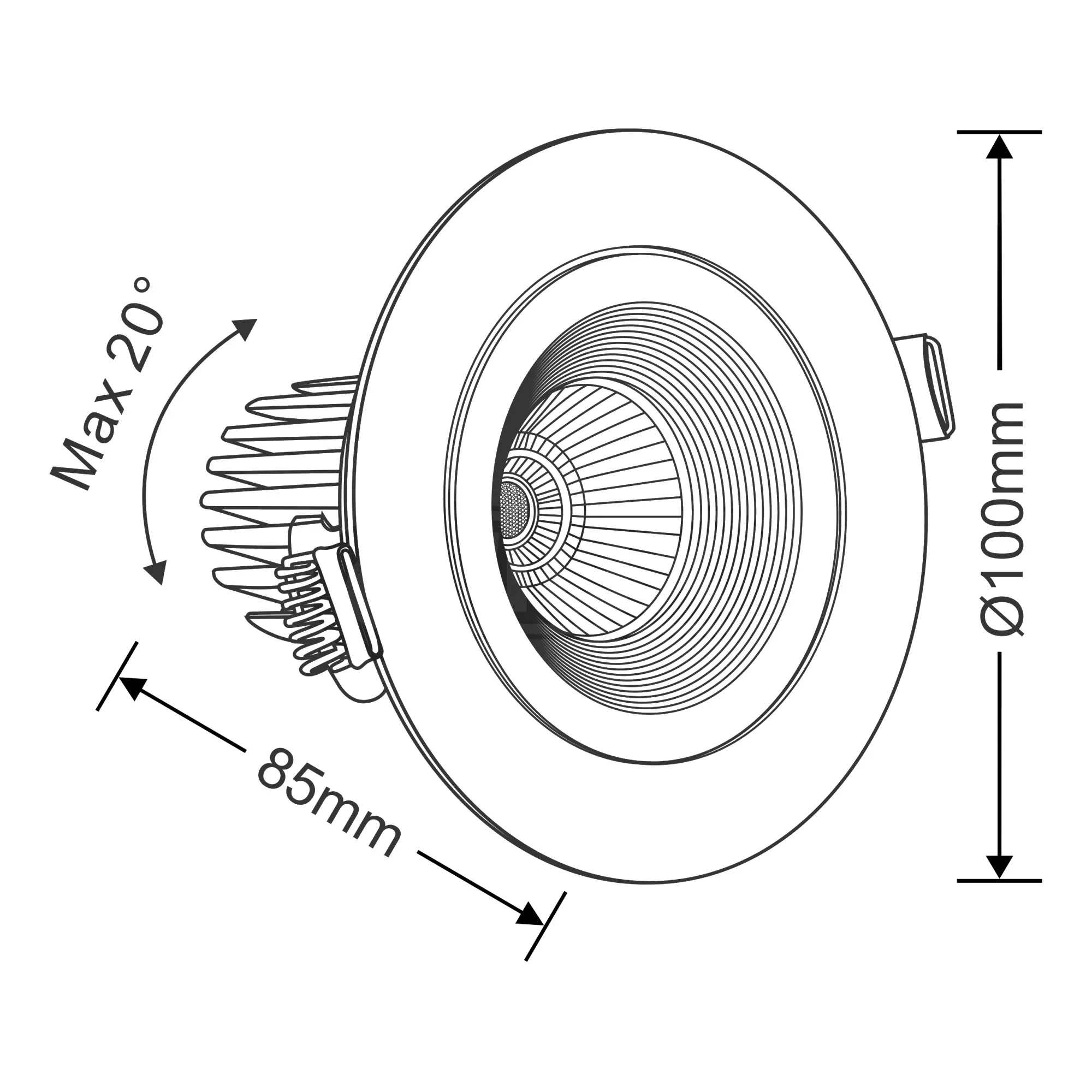 Bono 12 Recessed Ceiling Luminaires Dlux Round Recess Ceiling
